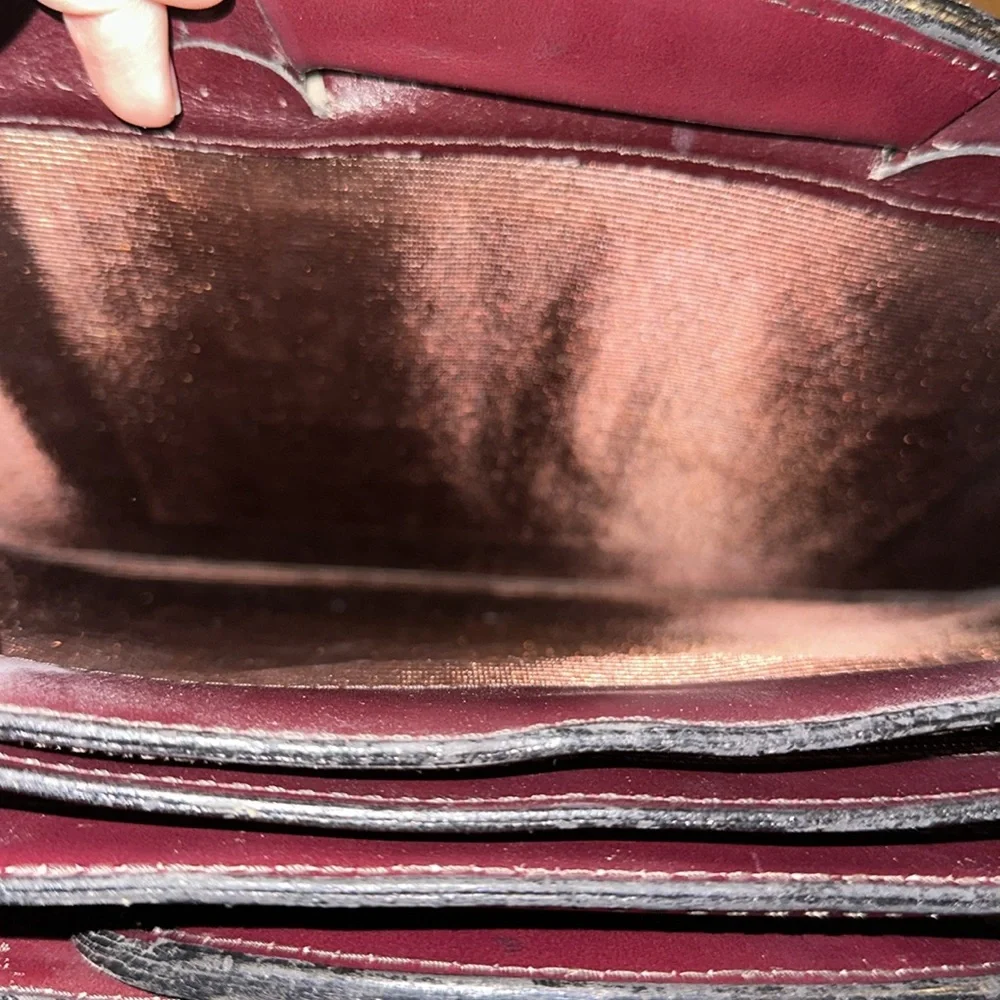 Burgundy leather Brief case